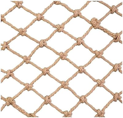Veiligheidsnet Touw - Decoratief Net - Kind Beveiligen - Handgemaakt Geweven - 8 mm Draaddikte - Hennepkleur