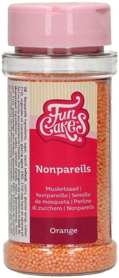 FunCakes Musketzaad Oranje - 80g - Suikerdecoratie - Eetbare Taartdecoratie