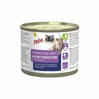 Prins - NatureCare - Diet - Kattenvoer Nat - Weight Reduction & Diabetic - 12 x 200g