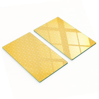 Decoratieve glazen snijplanken voor in de keuken met sterrenmotief, 2x30x52 cm