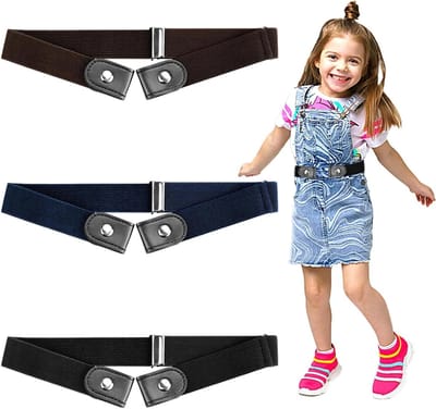 Verstelbare Elastische Riemen voor Kinderen - Buckle Free, Stretch en Comfortabel - 3 Stuks Set