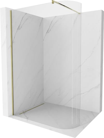Mexen Kioto-R ronde inloopdouchewand 80 x 200 , transparant 8 mm, goud - 800-080-101-50-06