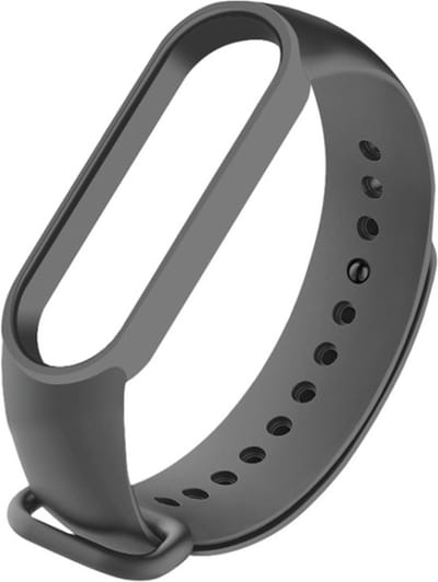Siliconen bandje - geschikt voor Xiaomi Mi Band 5 / Mi Band 6 - donkergrijs
