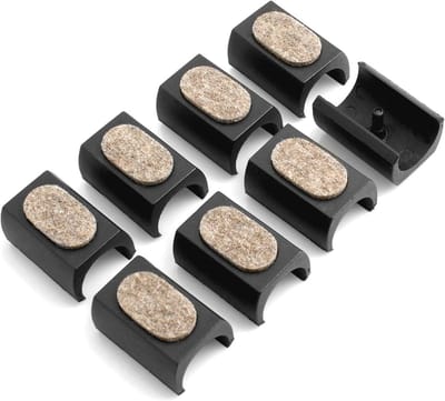 Vilten stoelglijders met antislip oppervlak - 8 stuks Ø 24-25 mm