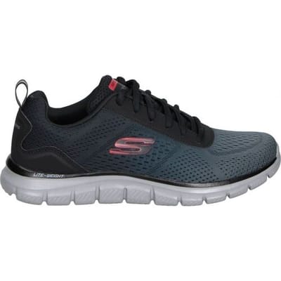 Skechers Track - Ripkent 232399-BKCC, Mannen, Grijs, Trainingschoenen, maat: 40