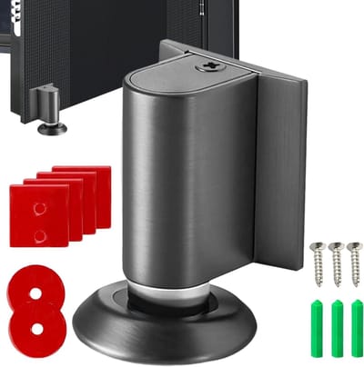Magnetische Deurstopper - Deurvanger - Deur Stil Houden - In Hoogte Verstelbaar - 20x11x11 cm - Zwart