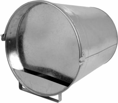 Gaun Pluimvee drinkemmer – Gegalvaniseerde drinkemmer – Voor vers drinkwater – Duurzaam materiaal – Draaghengsel inbegrepen – Maat L – 12 Liter – Grijs