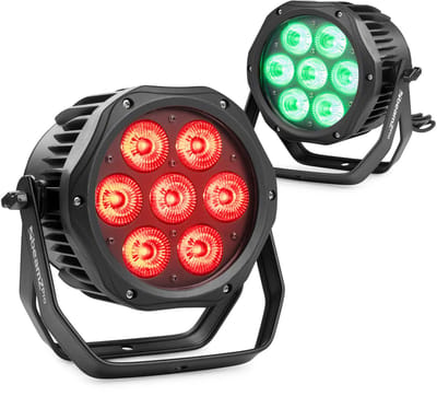 BeamZ Pro set van 2 BWA410 aluminium LED Parren - RGBW voor buiten 7x 10W