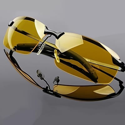 Nachtzichtbrillen, unisex, halfomrande rijbrillen, modieuze nachtrijbrillen, populaire cat-eye brillen, moderne brillen met schoonmaakdoekje.