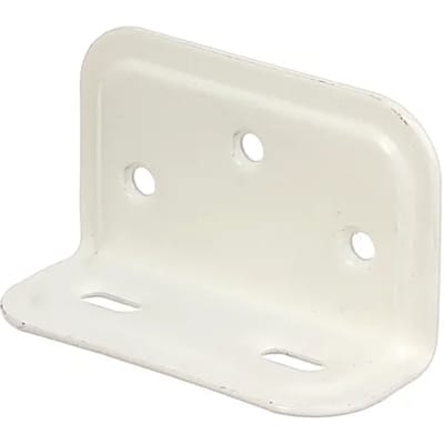 Alberts Versterkingshoek - Wit Geplastificeerd Staal - Ongelijkbenig - 25x40x1,5mm