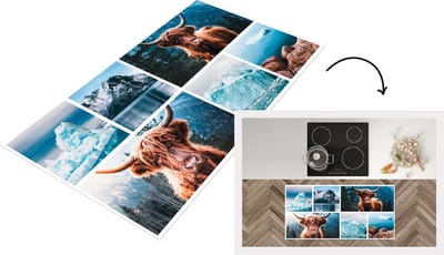 Keukenloper - Loper keuken - Schotse hooglander - Berg - Meer - 120x60 cm - Keukenloper vinyl