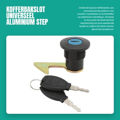 Dailygoods - Kofferbakslot - Universeel - Aluminium - Step - Bescherming voor motorfiets en scooter - Veiligheidsslot - Geschikt voor sportfietsen
