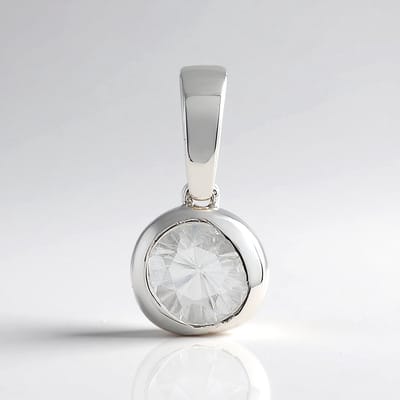 Cavill - Zilveren Hanger - 925 Sterling Zilver - 1,08 ct Ronde Zirkoon - Elegante Tijdloze Damesketting - 15x8 mm - Luxe Sieraad