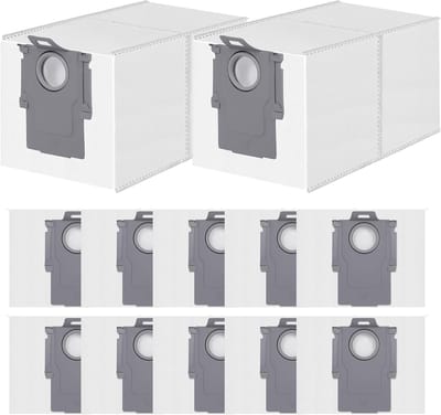 12 Stuks Stofzuigerzakken geschikt voor Roborock Q Revo/Qrevo S/Qrevo Pro/Qrevo Master/Qrevo Plus/Qrevo Curv/S8 MaxV Ultra/Saros 10R/QV 35S/35A/QR 598/798 Stofzuiger - Stofzuigerzak - Stofzuigerzakken - 3 L Grote Capaciteit Wegwerpzakken Vervanging