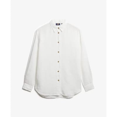 Superdry - Casual boyfriend overhemd van linnen - Dames - Shirts