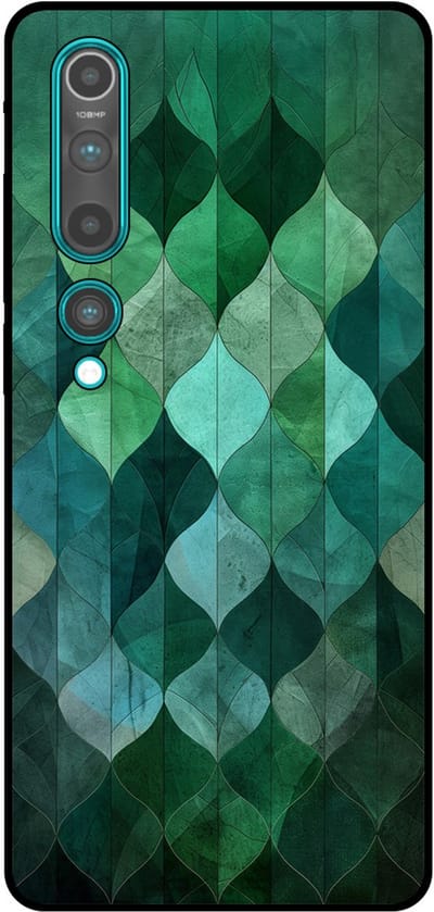 Smartphonica Telefoonhoesje Geschikt voor Xiaomi Mi 10 / 10 Pro met groene bladeren opdruk - TPU backcover case green leafs design geschikt voor Xiaomi Mi 10;Xiaomi Mi 10 Pro