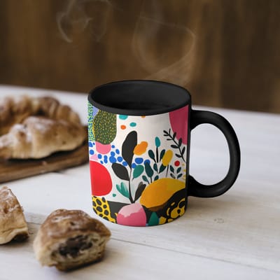 Magische Mok - Foto op Warmte Mokken - Koffiemok - Stippen - Vormen - Modern - Kleuren - Magic Mok - Beker - 350 ML - Theemok