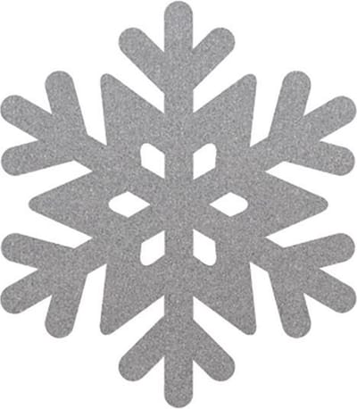 Sneeuwvlok 3 vilt onderzetters - Lichtgrijs - 6 stuks - ø 10 cm - Kerst onderzetter - Tafeldecoratie - Glas onderzetter - Woondecoratie - Tafelbescherming - Onderzetters voor glazen - Keukenbenodigdheden - Woonaccessoires - Tafelaccessoires