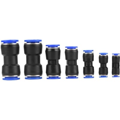 35 Pièces Diamètre Extérieur 4 6 8 10 12 14 16 mm Tuyau d'Air Connecteur Droit Pneumatique Raccords Rapides Push-to-Connect