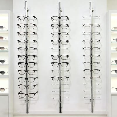 Brillen Display Rek - Glazen Houder - Opbergen Collectie - Muurmontage Ontwerp - Tot 16 Paar - Wit