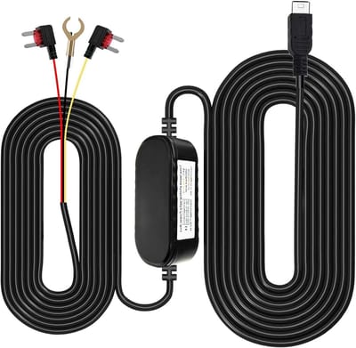 Dash Cam Hardwire Kit - Auto Oplader Set - 24 Uur Parkeerbewaking - Laagspanningsbeveiliging - 320cm Kabel - Zwart
