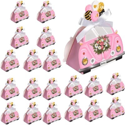 Set van 20 Mini Snoepdozen in Roze voor Trouwen, Doop en Verjaardagsfeesten - Perfecte Cadeautjes voor Gasten