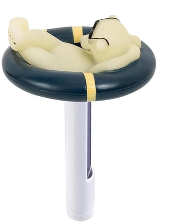 Zwembad Temperatuur Meter - Water Monitor - Water Temperatuur Meten - Drijvend IJsbeer Ontwerp - 19.6 cm Lengte - Wit