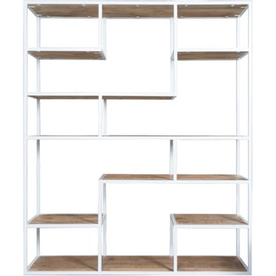 Home67 Vakkenkast huub wit 210 x 145 cm roomdivider