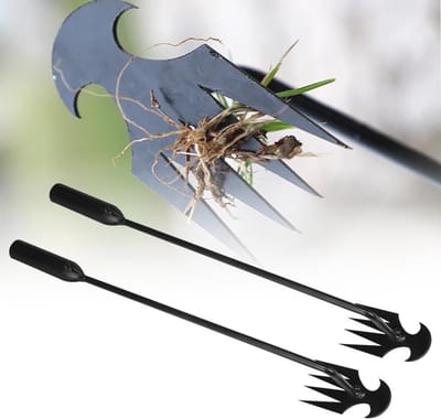 Onkruidwieder Gereedschap - Tuinwieder Handig - Onkruid Verwijderen - Duurzaam Mangaanstaal - 197 cm - Zwart