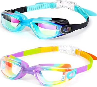 Zwembril set van 2 - Duikbril voor kinderen - UV-bescherming - Anti-fog voor ages 3 tot 14 jaar - SnelShoppen