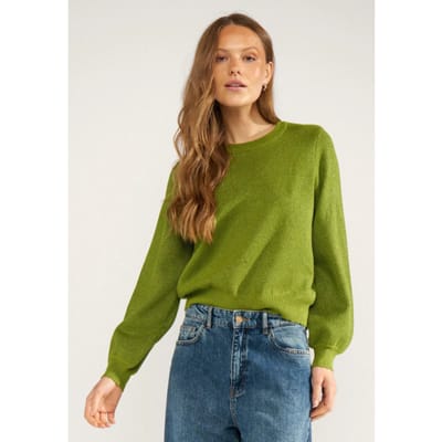 Sweater Nümph Nubir Solid Pullover 4060 Calla Green