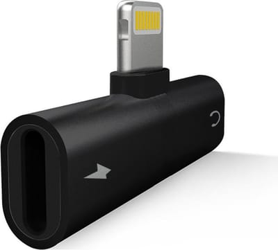 Jumalu iPhone splitter adapter - lightning splitter - audio en opladen - zwart