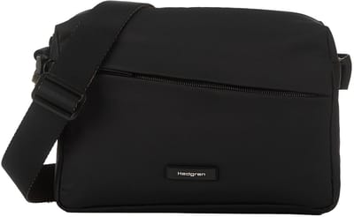 Hedgren Neutron M – Crossbodytas Medium – Water- en stofafstotend – Verstelbare schouderriem – Met sleutelhaak – Polyester - Zwart