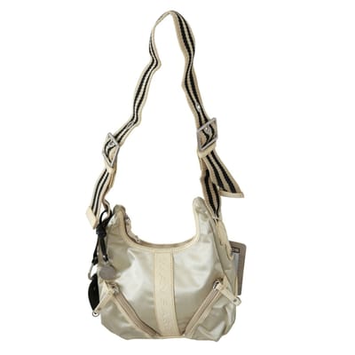 Wayfarer witte schouder crossbody sling body sling stof damesbeurs