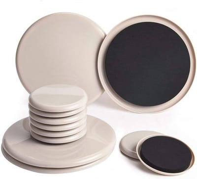 Meubelschuifregelaars voor tapijt - 12 stuks, 3,5 inch en 7 inch, ideaal voor het verplaatsen van zware meubels