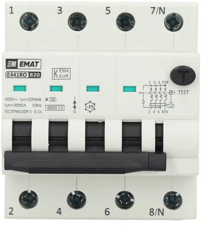 EMAT aardlekautomaat B20 300mA type A 4P (85006512)