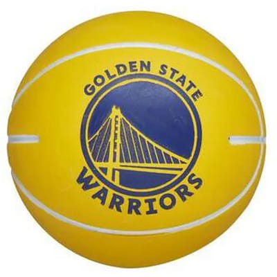 Wilson NBA Dribbler Golden State Warriors Mini Ball WTB1100PDQGOL, Unisex, Geel, basketbal, maat: One size