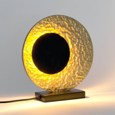 Holländer LED tafellamp INFINITY TAVOLO, zwart/goud, 27 cm, metaal