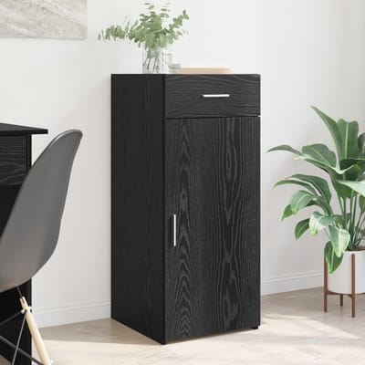 vidaXL - Opbergkast - Zwarte - Eik - 40 - x - 42,5 - x - 93 - cm - Geconstrueerd - hout