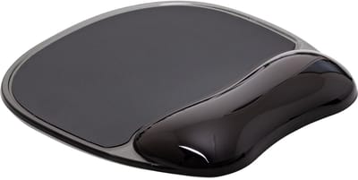 Unyqoos® Ergonomische zwarte muismat met gel polssteun en anti-slip basis