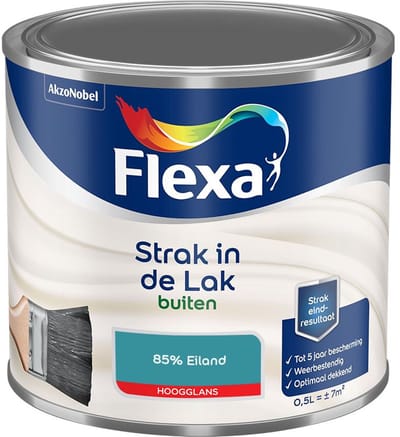 Flexa - Strak In De Lak Buitenlak Hoogglans - 85% Eiland - Mengverf - 500 Ml