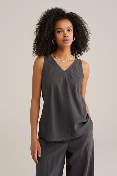 WE Fashion Blouse Dark Grey Taglia: XS | Magliette intime Outlet | Donna | Grigio