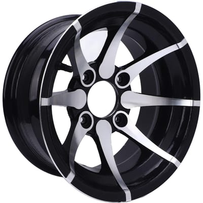 Jante de Roue ATV 12 Pouces 25X812 Jante en Alliage d'Aluminium Haute Performance pour Karts Golf Carts Quads