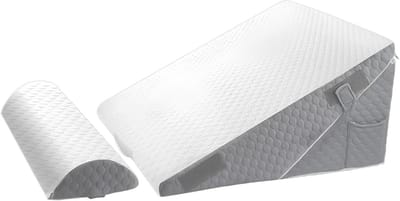 Wigkussen - Leeskussen Driehoek - Comfort Verbetere - Flexibel Verstelbaar - 56x57x30cm - Wit