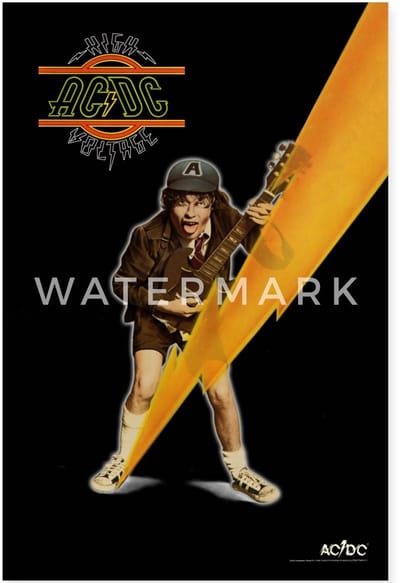 AC/DC High Voltage Angus Young Met Bliksemschicht Poster 60x90 cm