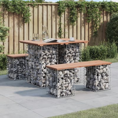 vidaXL - Tuinbank - Schanskorfontwerp - 100x70x72 - cm - massief - grenenhout