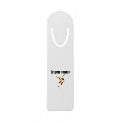 Hacebo® - kleine aap met eigen naam metalen boekenlegger - Aap - apen liefhebbers - iemand die houdt van apen - verjaardag - cadeau - kado Bladwijzer boekenleggers - 12.7 cm x 3.2cm