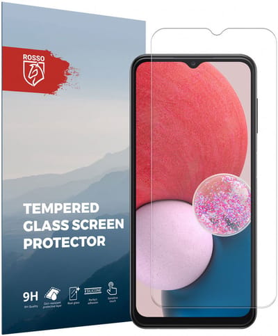 Rosso 9H Tempered Glass Screen Protector Geschikt voor Samsung Galaxy A13 4G | Glasplaatje | Beschermlaag | Beschermglas | 9H Hardheid