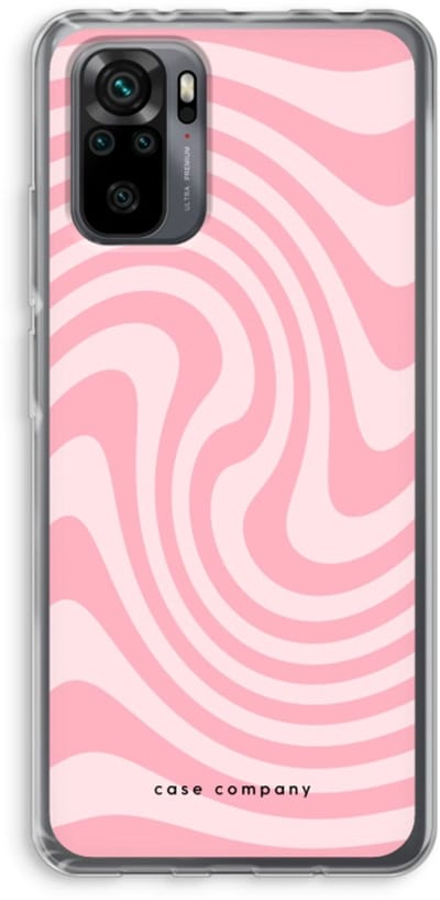 Case Company® - Hoesje geschikt voor Xiaomi Redmi Note 10 Pro hoesje - Swirl Roos - Soft Cover Telefoonhoesje - Bescherming aan alle Kanten en Schermrand