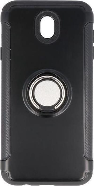 BestCases - Samsung Galaxy J7 2017 / Pro Pantser TPU hoesje met Ringhouder Zwart